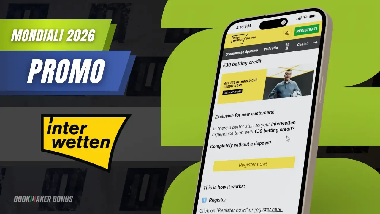 Anteprima nuovo bonus benvenuto senza deposito interwetten