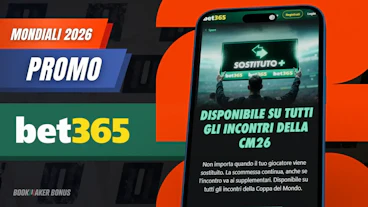 Bonus bet365 svizzera promozione sostituto piu