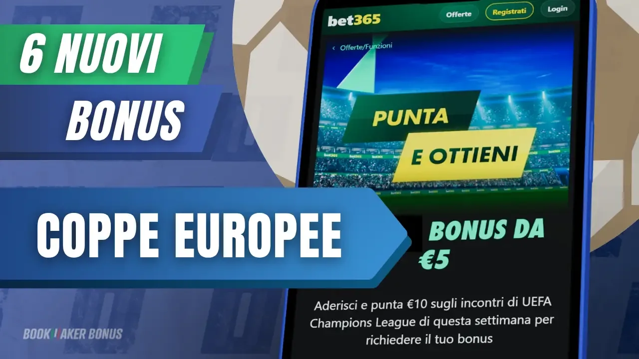 Copertina articolo migliori nuovi bonus della settimana coppe europee aprile 2026