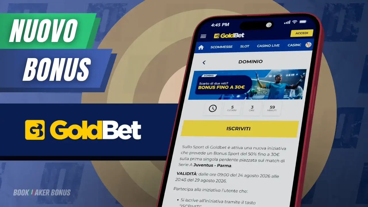 Nuovo bonus goldbet bonus serie a goldbet tre promozioni per tre partite diverse