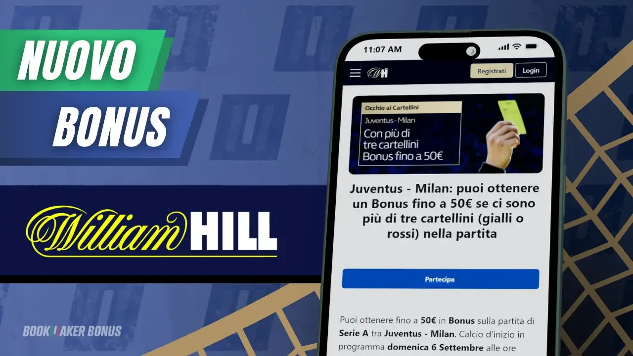 William hill occhio ai cartellini Juventus Milan