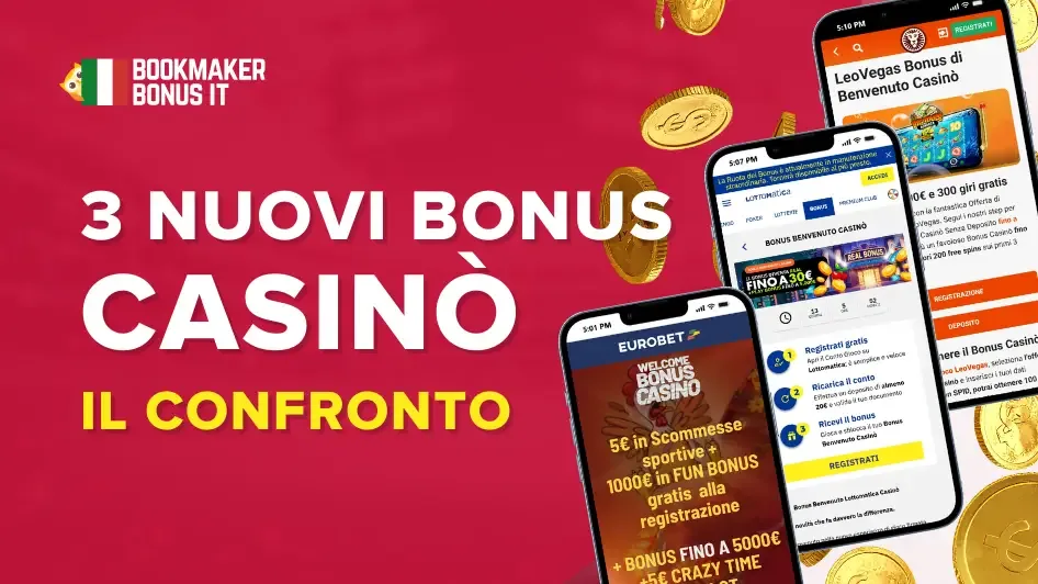 Copertina articolo 3 nuovi bonus casino