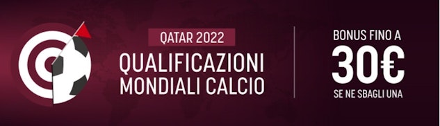 Bonus qualificazioni mondiali Snai