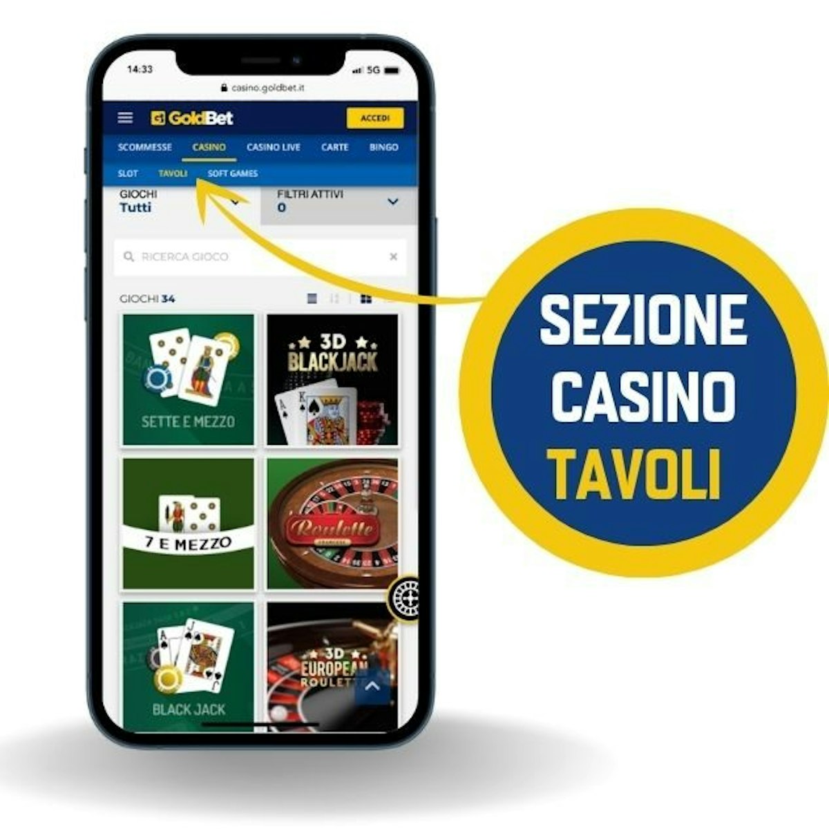 Goldbet Casino Tavoli