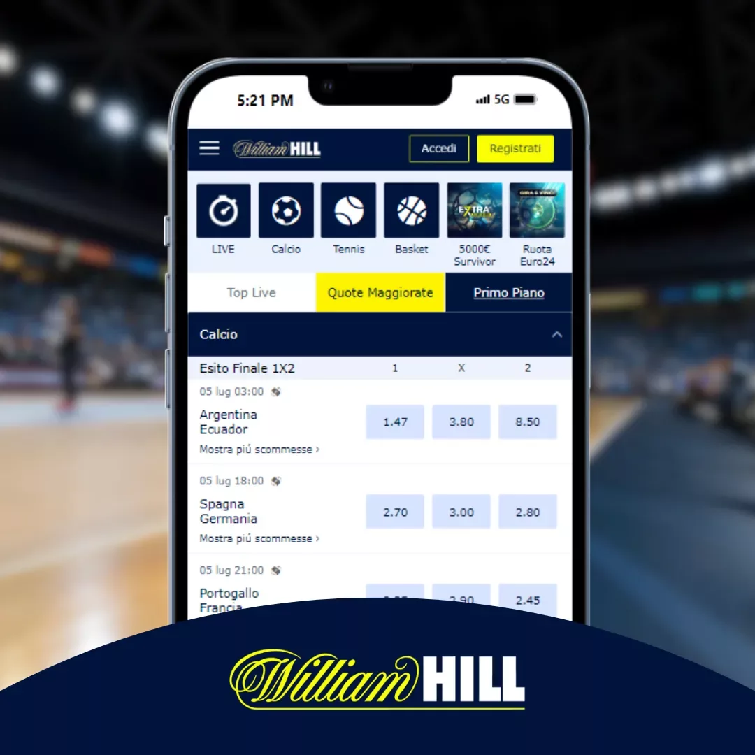 anteprima recensione sito scommesse William Hill