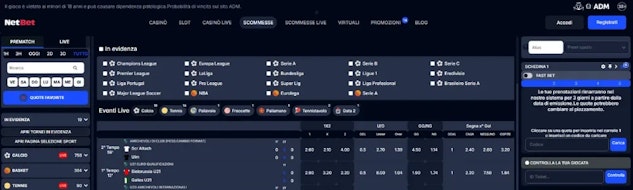 Anteprima nuovo sito scommesse netbet rinnovato