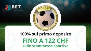 Offerta bonus benvenuto 22bet