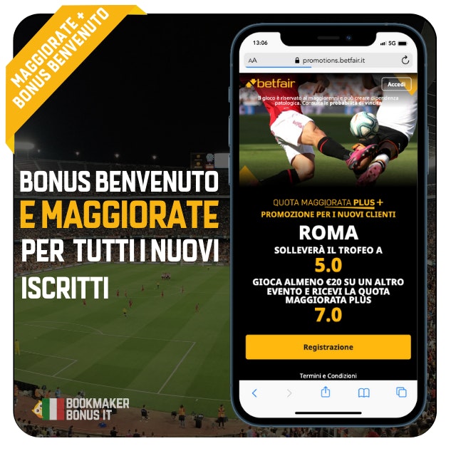 Bonus benvenuto e quote maggiorate