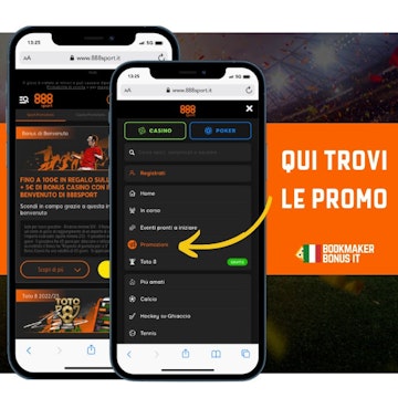 Dove trovare le promo e bonus 888sport