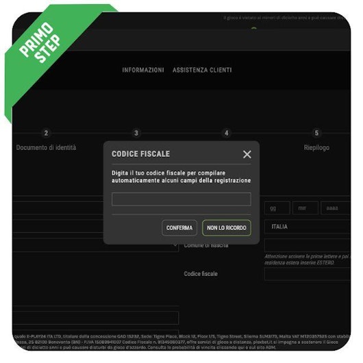 Registrazione per sbloccare il bonus di plecbet