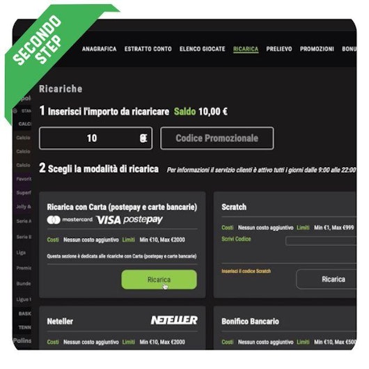Effettua la prima ricarica su plexbet