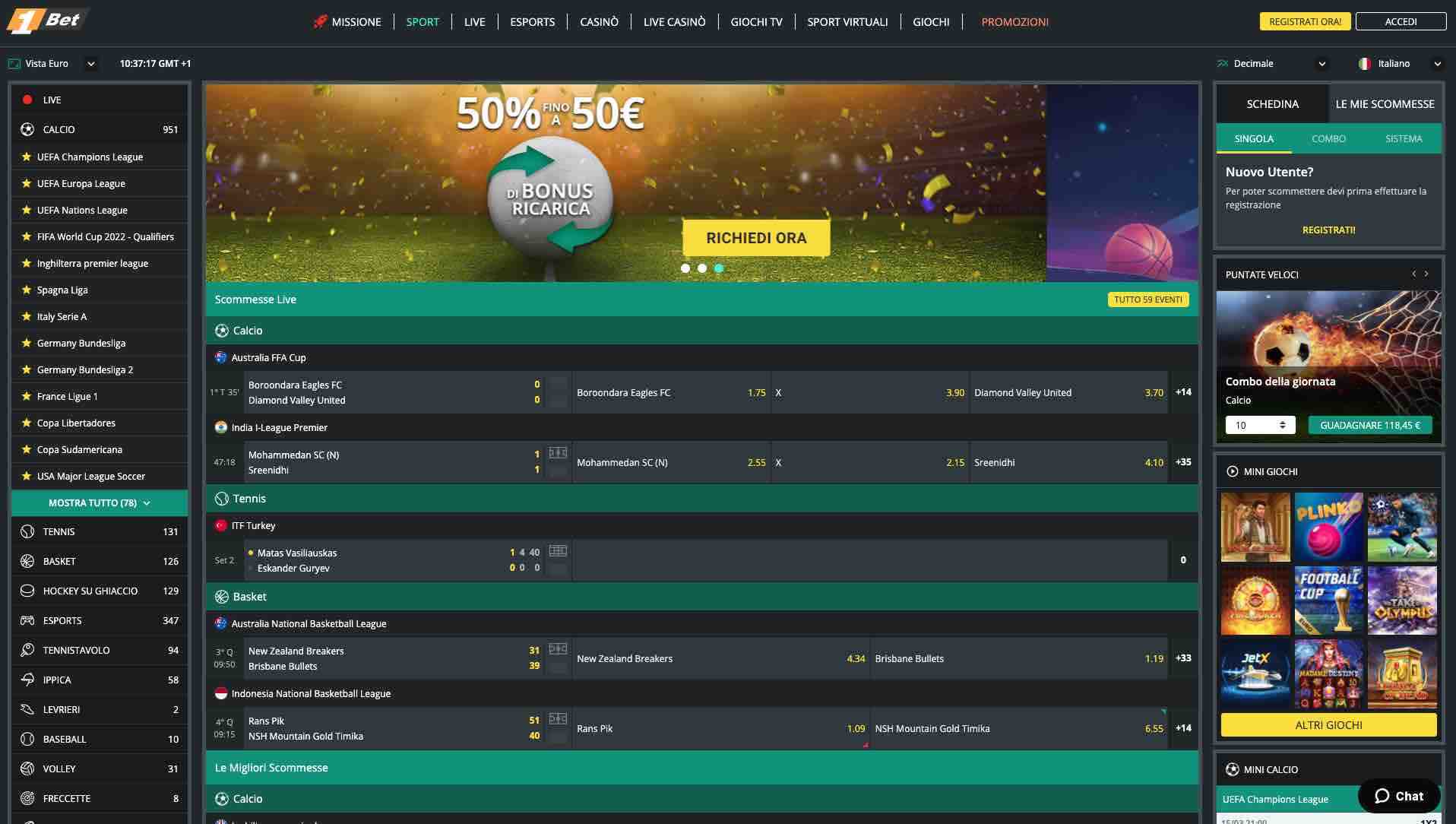1bet scommesse