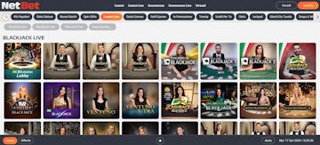 Netbet offre anche una vasta selezione di giochi casino live