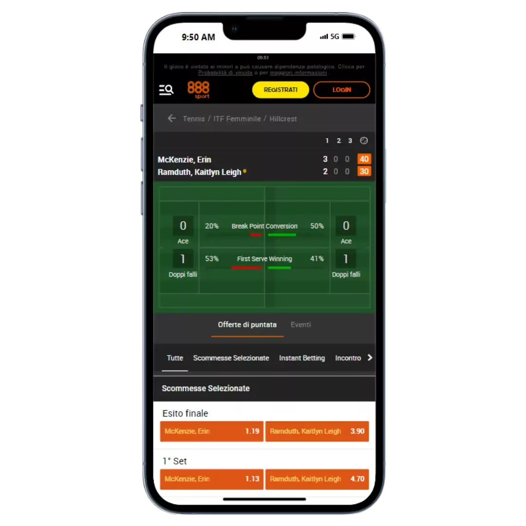 Possibilita di fare scommesse live