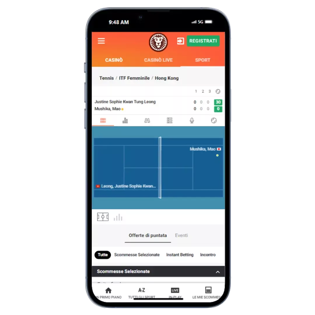 Segui gli eventi sportivi in diretta e scometti live