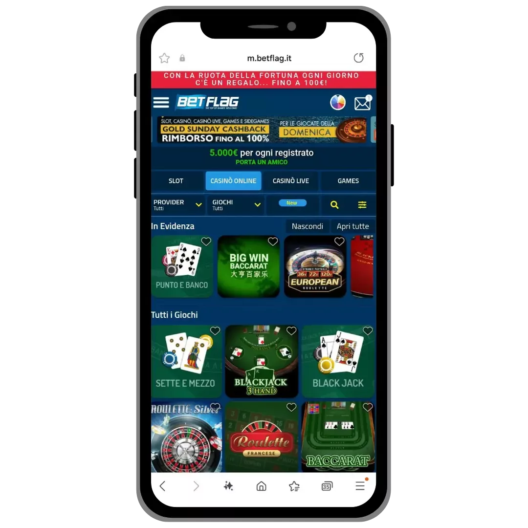 Vasto repertorio di slot e giochi casino