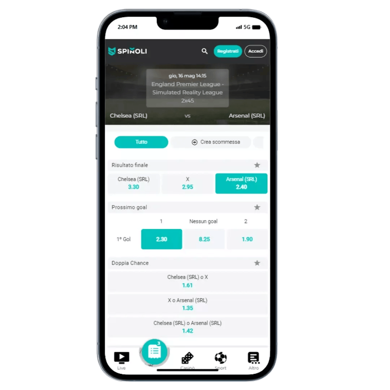 Altro livello di personalizzazione delle tue scommesse sportive