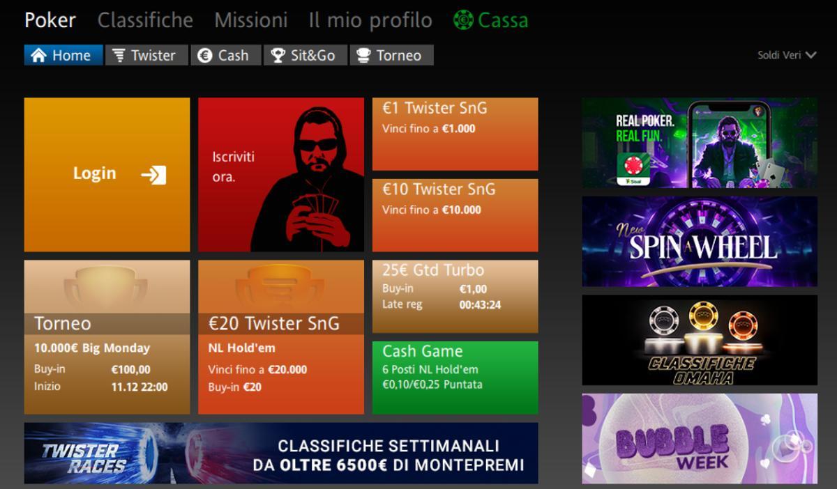 App per pc sisal poker