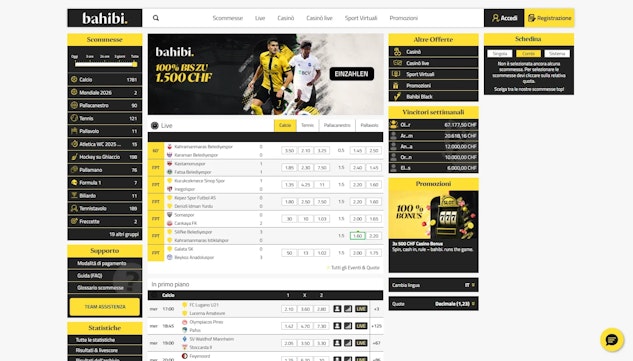 Bahibi nuovo sito scommesse in svizzera