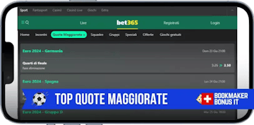Bet365 quote maggiorate bonus svizzera euro2024