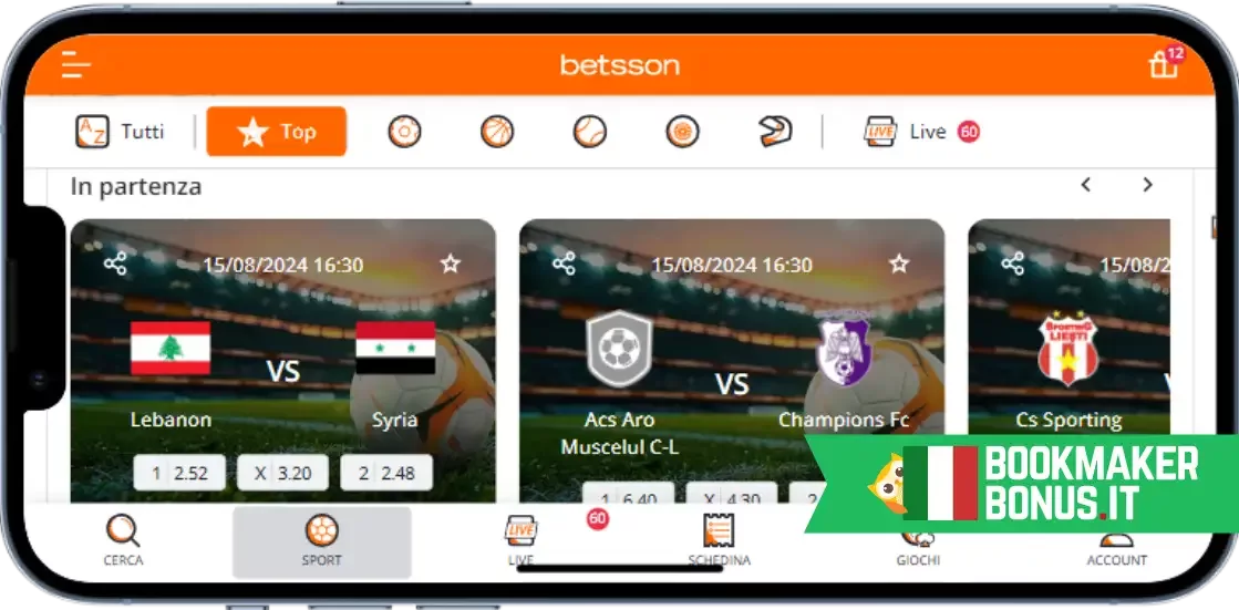 Betsson nuovo sito scommesse 2024