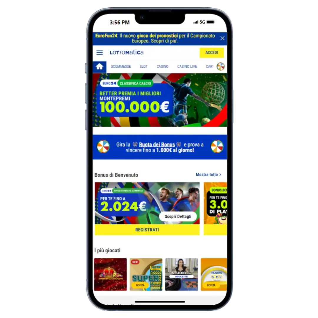 Ricco palinsesto di bonus e offerte benvenuto