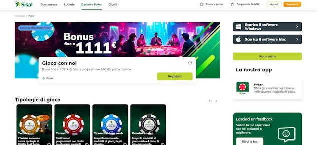 Homepage poker sisal it