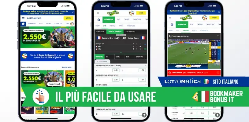 Lottomatica miglior sito scommesse italiano