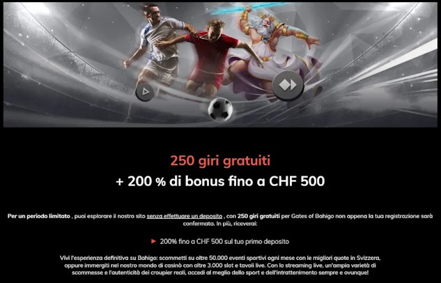 Nuova promozione di benvenuto bahigo