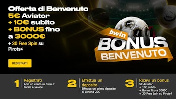 Nuovo bonus benvenuto bwin screenshot