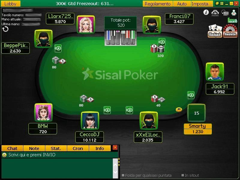 Partita in corso poker sisal