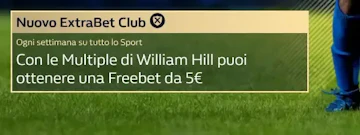 Promozione extrabet club pasqua william hill
