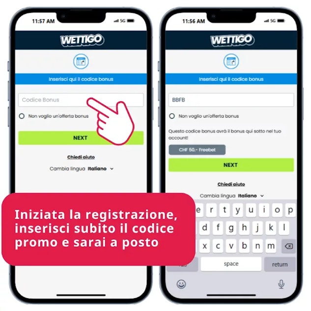 Registrazione wettigo