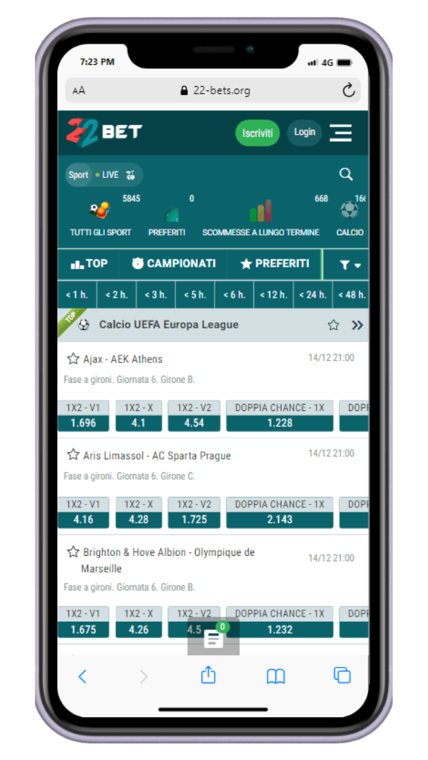 Più di 30 discipline sportive su cui scommettere