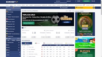 Scommesse sportive su eurobet homepage