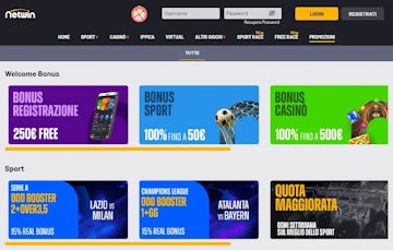 Screenshot bonus e promozioni benvenuto netwin
