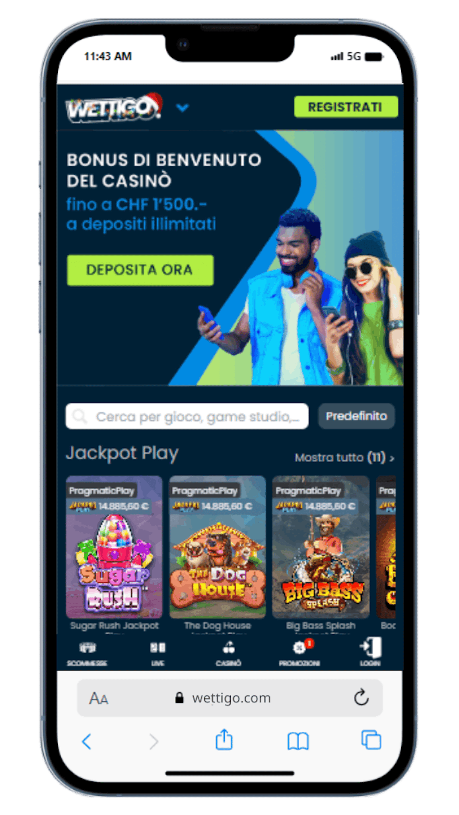 Oltre 3000 giochi fra cui scegliere nella sezione casinò