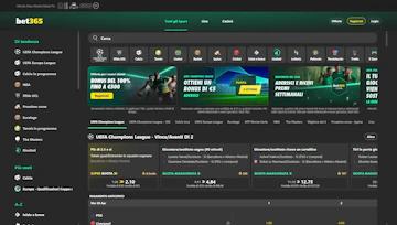 Screenshot sito scommesse inglese bet365