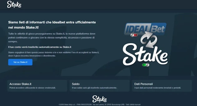 Sito scommesse chiuso e assorbito da un altro operatore