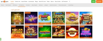 Vasta selezione slot su gioco digitale