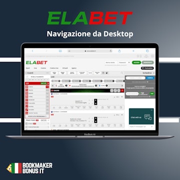 Elabet navigazione desktop