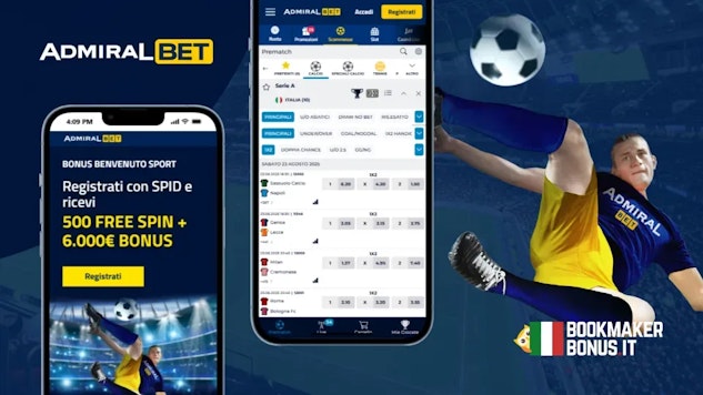 Admiralbet bonus benvenuto scommesse anteprima