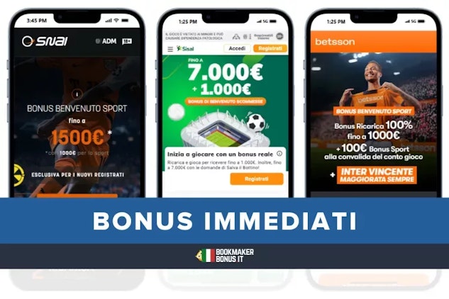 Anteprima bonus scommesse immediati