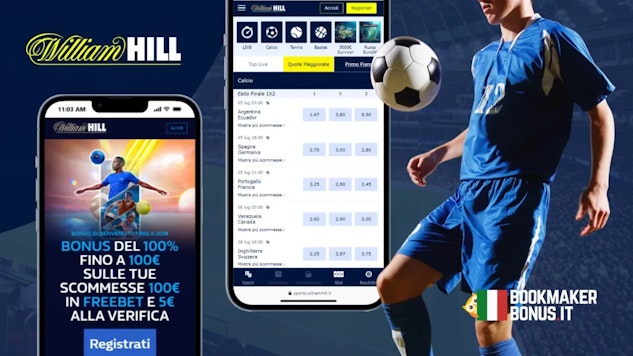 Anteprima nuovo bonus scommesse william hill