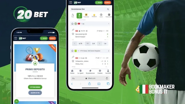 Anteprima promozionale sito scommesse 20bet