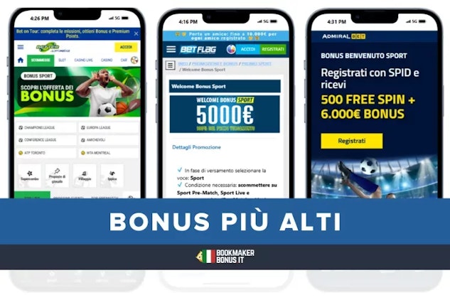 Bonus scommesse piu alti 3