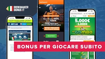 Immagine dei siti scommesse con i bonus benvenuto immediati