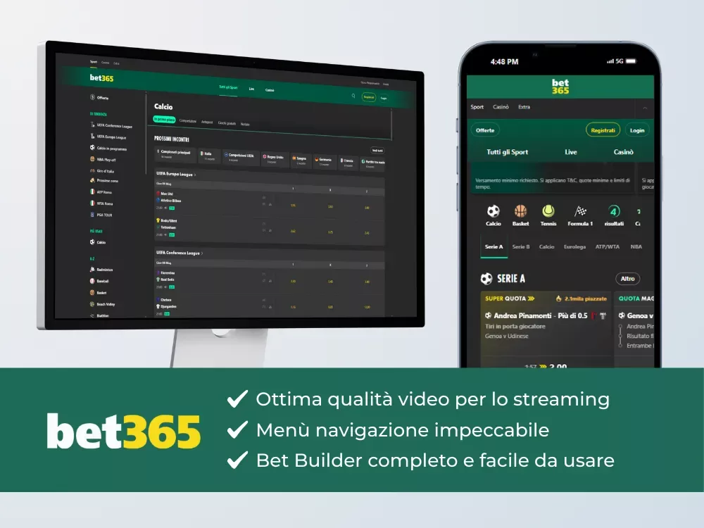 Bet365 da anni offre un esperienza gioco imbattibile