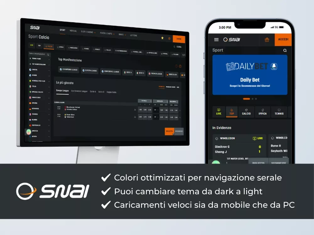 Interfaccia personalizzabile con Snai