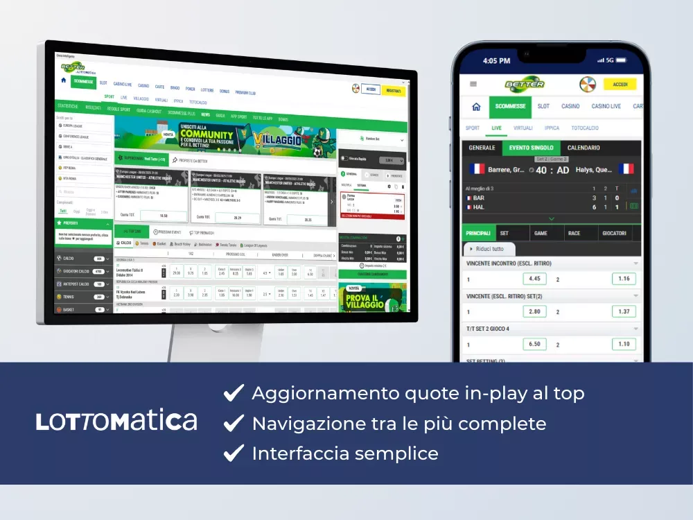 Navigazione veloce e tra le piu complete su Lottomatica
